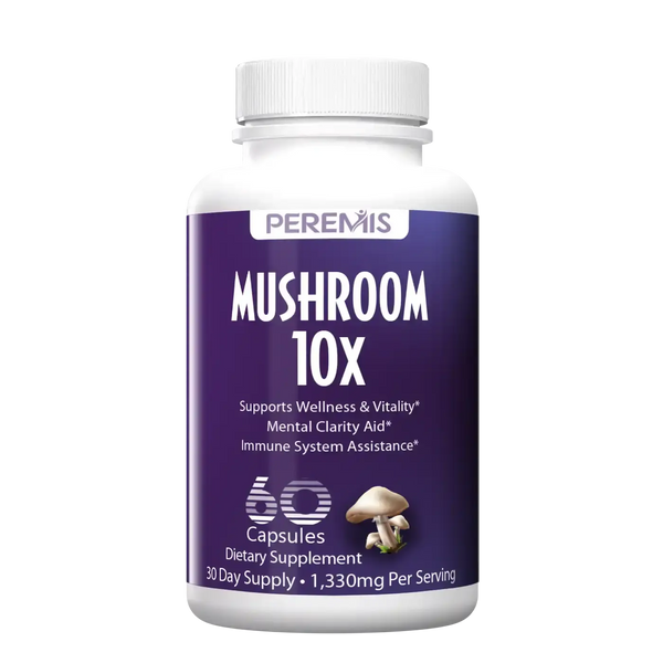 Mushroom 10X Blend Supplement – Ten Mushroom Complex with Lion's Mane