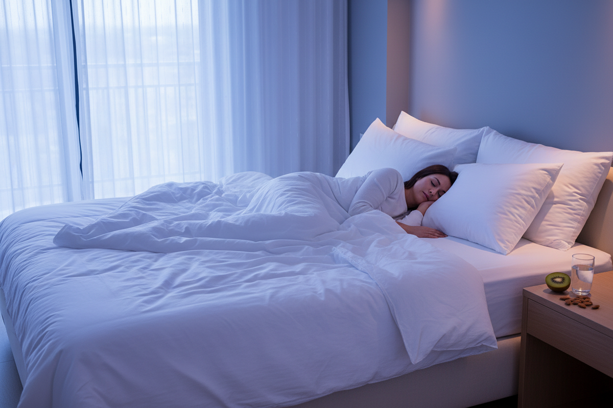Person in deep restful sleep, foods that help you sleep