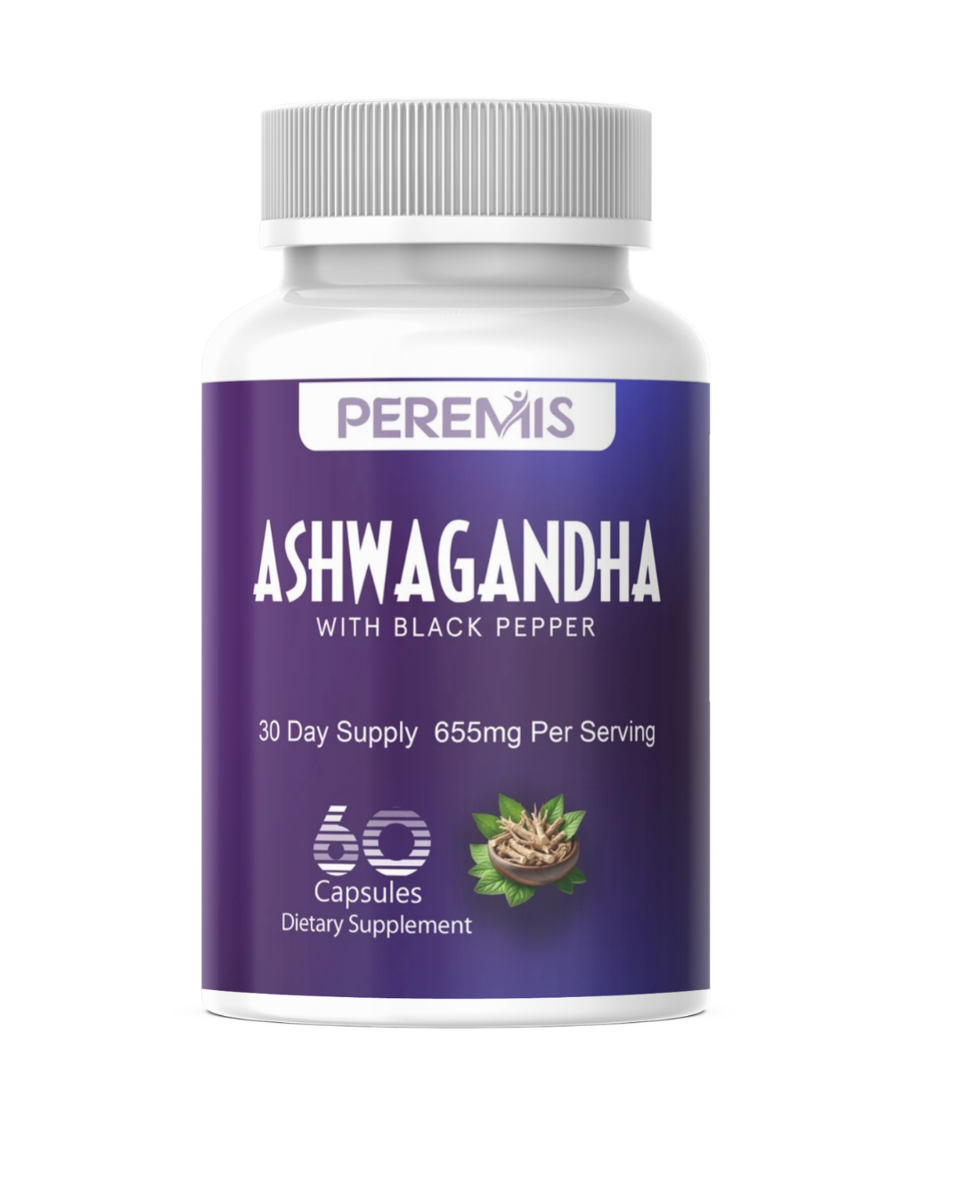 Ashwagandha Capsules with Black Pepper Extract | Peremis Peremis