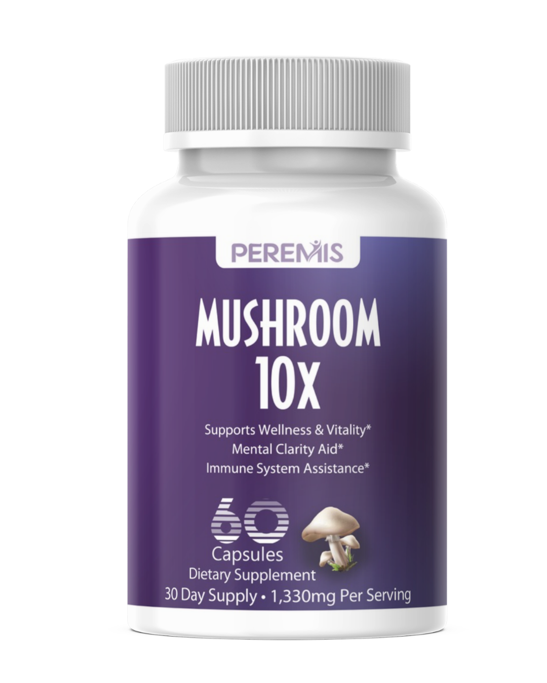 Mushroom Supplement for Focus & Immune Support Peremis