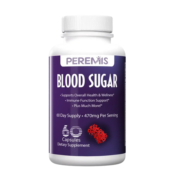 Blood Sugar Support Supplement Capsules by Peremis - Steady Daily Energy