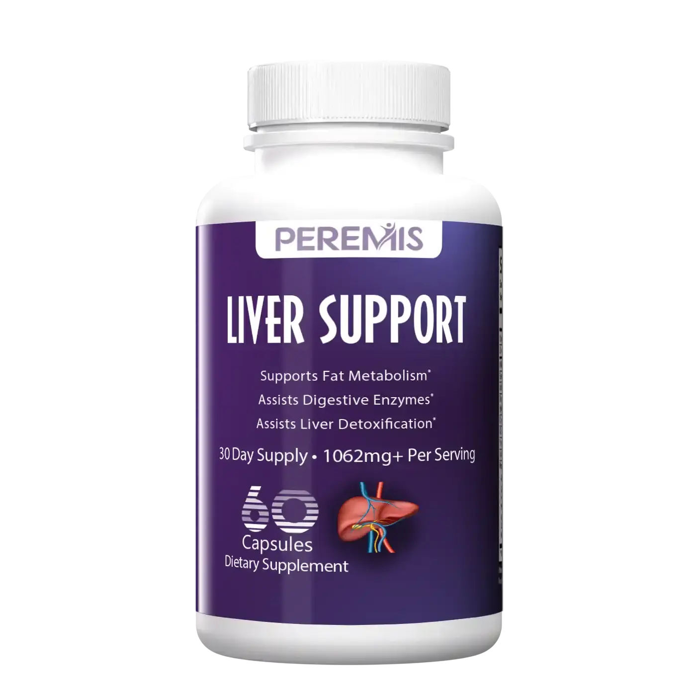 Liver Support Capsules by Peremis - Detox and Daily Energy Supplement